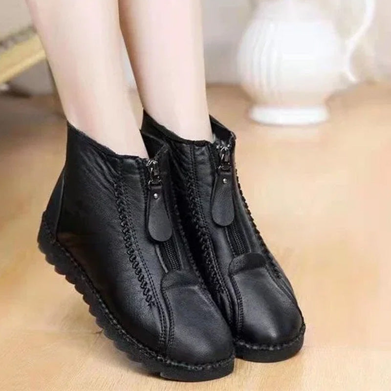 👢 50% OFF LIMITED TIME! ✨ Women's Winter Ankle Boots - Thermal Insulated & Water-Resistant with Side Zipper for Easy On/Off ❄️🛍️