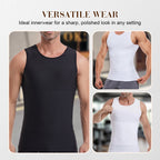 Plain men's compression tank top with tummy control