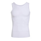 Plain men's compression tank top with tummy control