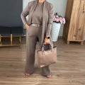 🍂Autumn New Arrivals - 70% Off💥Elegant Longline Cardigan Top & Pants 3-Pieces Set