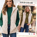Women's Casual Fashion Warm Hooded Vest