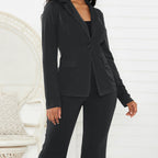 🔥Women's Business Solid Blazer ＆ Pants 2-Piece Set