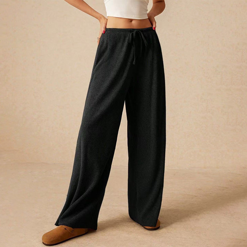 💜 LAST DAY PROMOTION - 50%OFF 💜 Women’s Casual Soft Wide-Leg Pants With Drawstring
