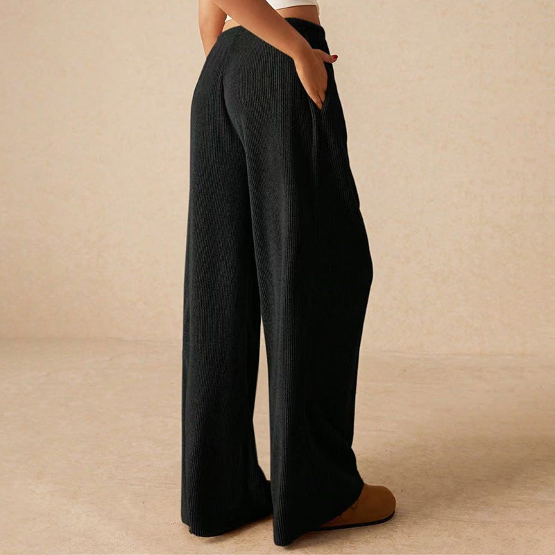 💜 LAST DAY PROMOTION - 50%OFF 💜 Women’s Casual Soft Wide-Leg Pants With Drawstring