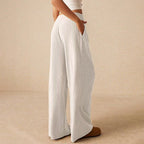 💜 LAST DAY PROMOTION - 50%OFF 💜 Women’s Casual Soft Wide-Leg Pants With Drawstring