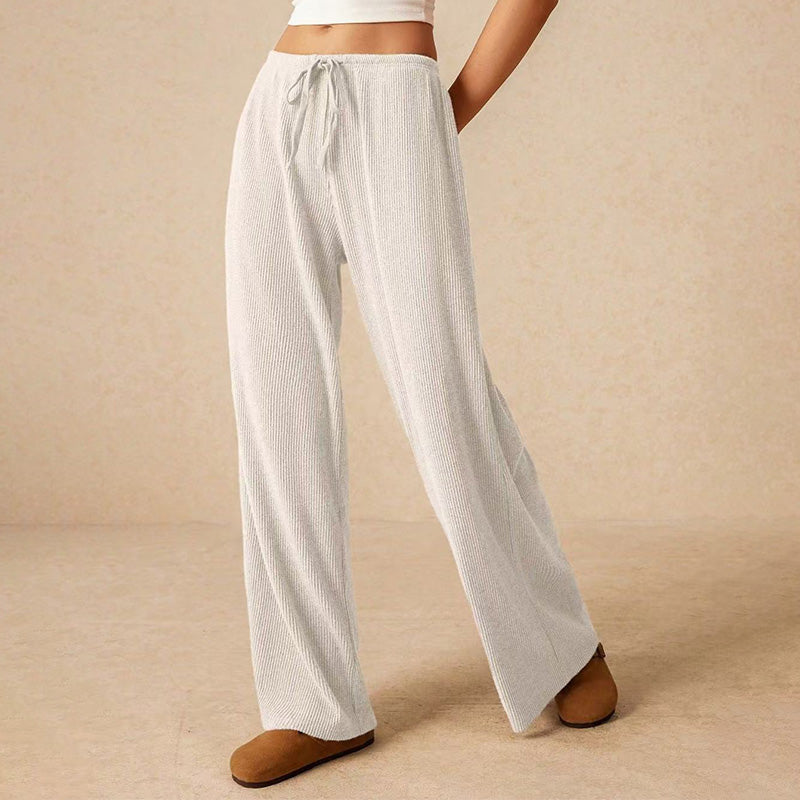 💜 LAST DAY PROMOTION - 50%OFF 💜 Women’s Casual Soft Wide-Leg Pants With Drawstring