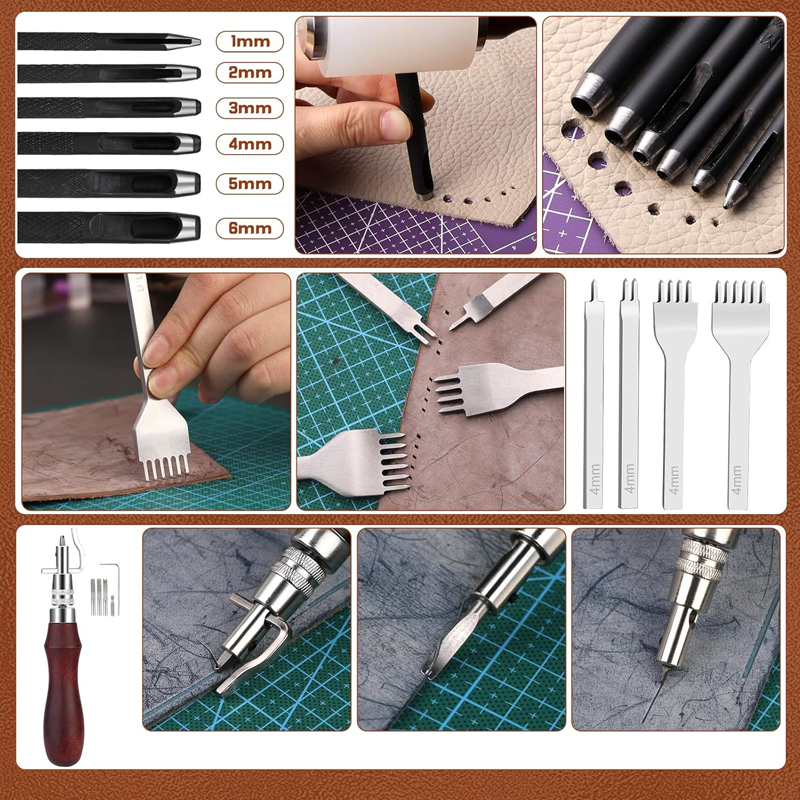 Multifunctional Leather Working Tools Set