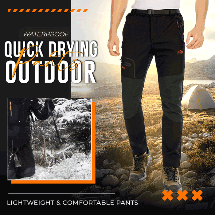 🏆LAST DAY SALE 50% OFF!!🔥Men's Waterproof Winter Trousers with Fleece Lining Cargo Pants