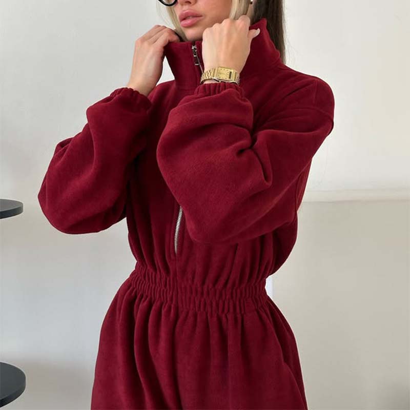 ❄️Winter Sale - 49% OFF🧥Cozy Warm Zip Front Jumpsuit