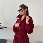 ❄️Winter Sale - 49% OFF🧥Cozy Warm Zip Front Jumpsuit