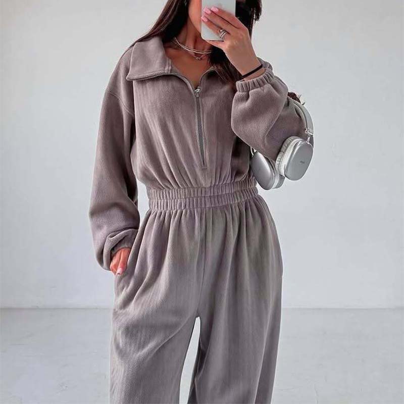 ❄️Winter Sale - 49% OFF🧥Cozy Warm Zip Front Jumpsuit