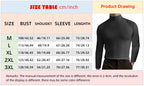 Mens High Neck Slim Fit Long Sleeve T-shirt（50% OFF）