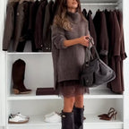 Women's Turtleneck Sweater Mini Dress Set