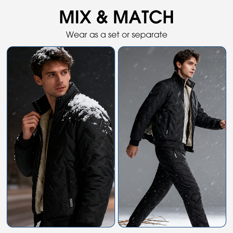 🔥Hot Sale🔥Men's Stylish Warm Jacket & Pants Two-Piece Set