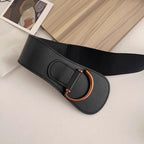 Women's Retro Chic Metal Buckle Wide Belt