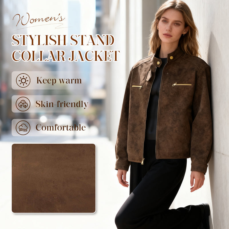 Women's Stylish Stand Collar Jacket