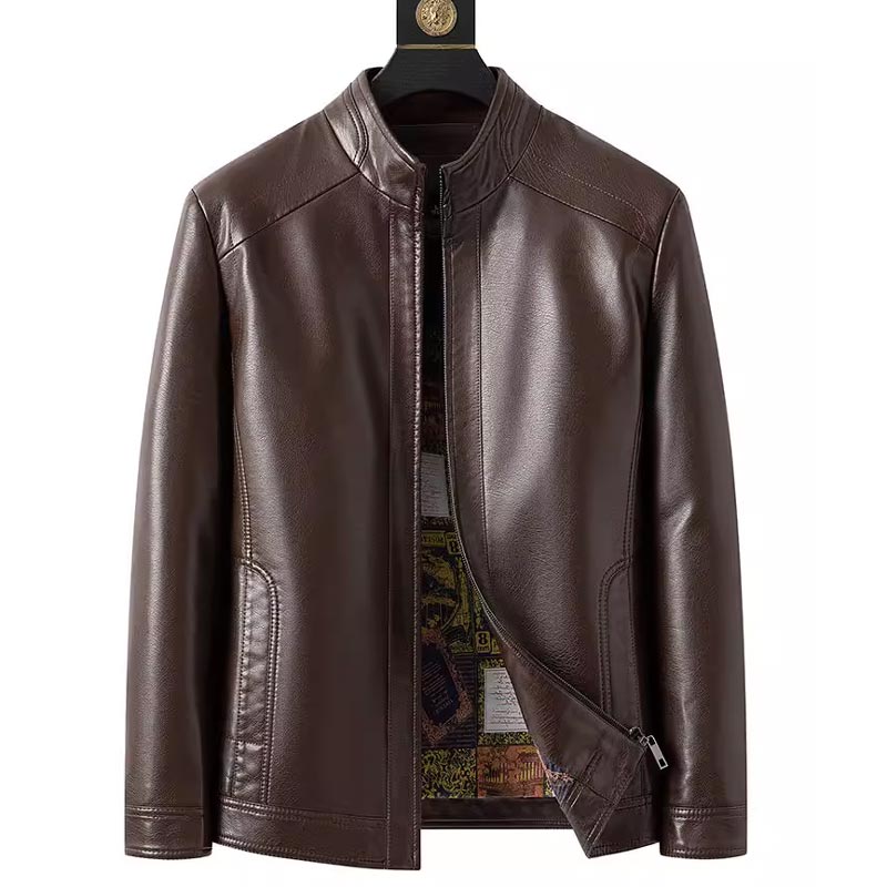 🖤Black Friday Sale:49% OFF🖤Men’s Warm Plush Lining Leather Jacket Coat - Gift for Him!