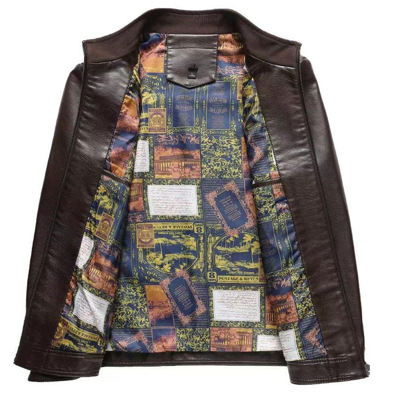 🖤Black Friday Sale:49% OFF🖤Men’s Warm Plush Lining Leather Jacket Coat - Gift for Him!