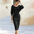 🌟💃Women’s Elegant Waist-Cinching Slimming Dress | Elegant Fit & Figure-Flattering Silhouette✨