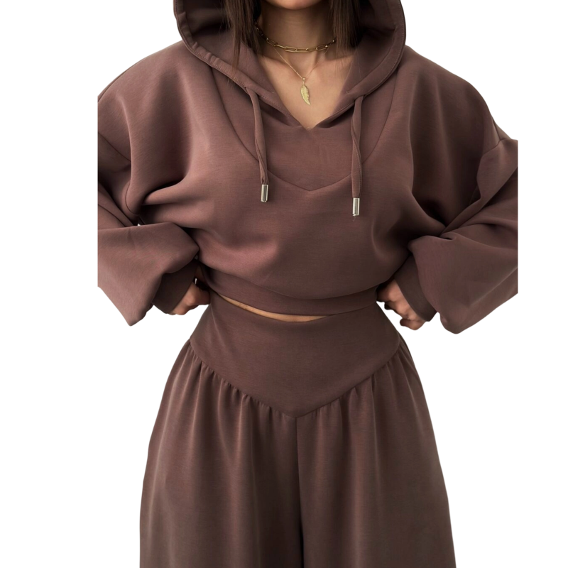 ⏰ Now only 50% off!👖🌞Women’s Crop Hoodie & Wide-Leg Pants | Effortless Street Style🎐