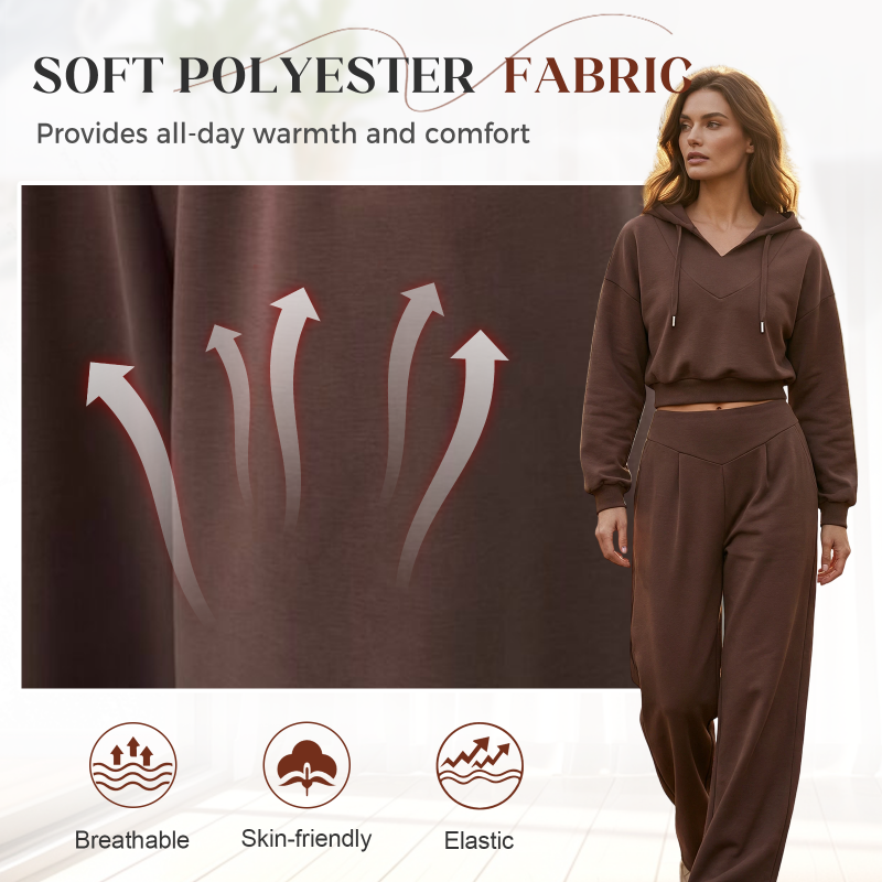 ⏰ Now only 50% off!👖🌞Women’s Crop Hoodie & Wide-Leg Pants | Effortless Street Style🎐