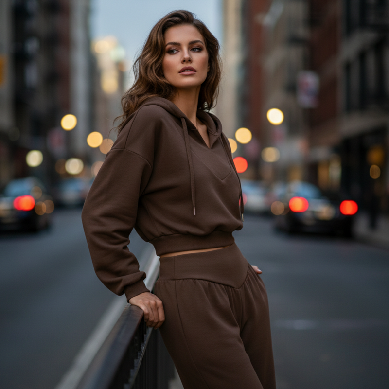 ⏰ Now only 50% off!👖🌞Women’s Crop Hoodie & Wide-Leg Pants | Effortless Street Style🎐