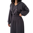⏰ Now only 50% off!👖🌞Women’s Crop Hoodie & Wide-Leg Pants | Effortless Street Style🎐