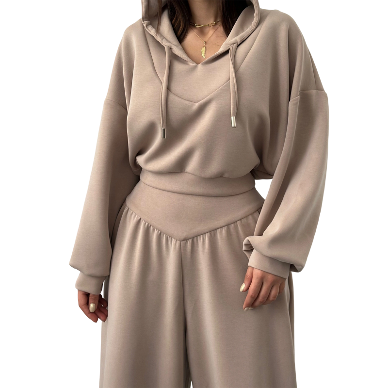 ⏰ Now only 50% off!👖🌞Women’s Crop Hoodie & Wide-Leg Pants | Effortless Street Style🎐