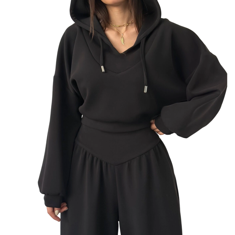 ⏰ Now only 50% off!👖🌞Women’s Crop Hoodie & Wide-Leg Pants | Effortless Street Style🎐