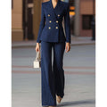 ⏰ Now only 50% off!⏰Women's Pinstripe Double-Breasted Suit Set