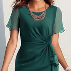 ⏰ Now only 50% off!💃Elegant Solid Color Dress – Flattering Fit, Versatile Style & All-Day Comfort 💖👗