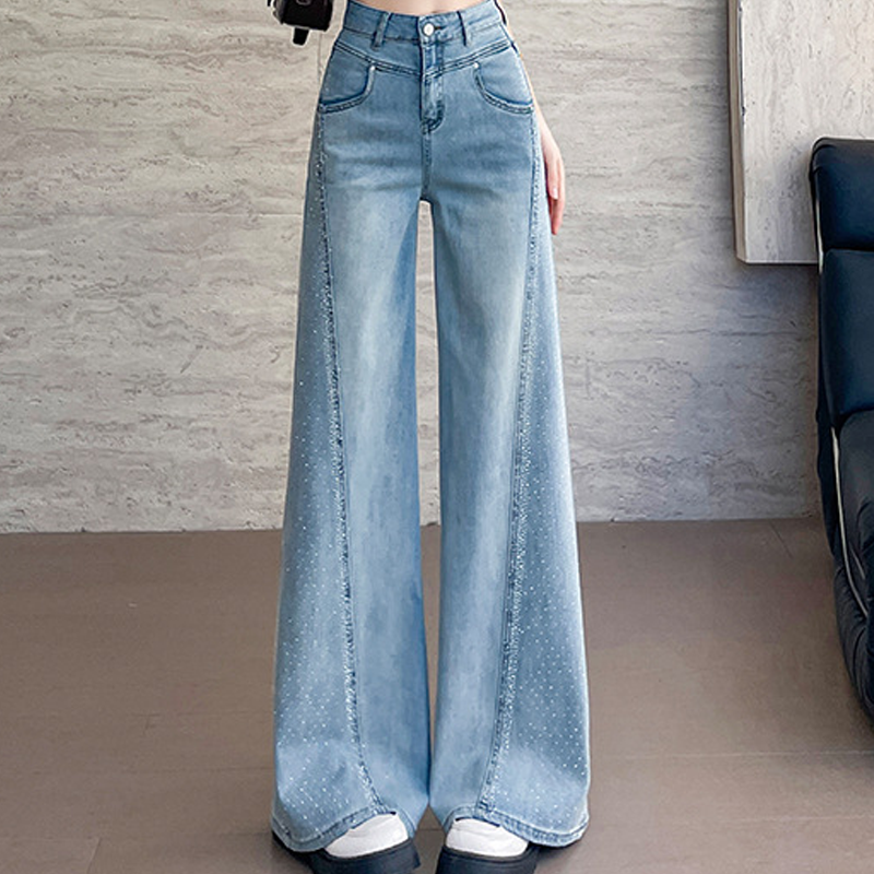 ⏰ Now only 50% off!💥Women's Rhinestone-Embellished Wide-Leg Jeans