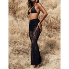 ⏰ Now only 50% off!🎉Limited Sale🎉Elegant Lace Flare Pants with High-Waisted Design