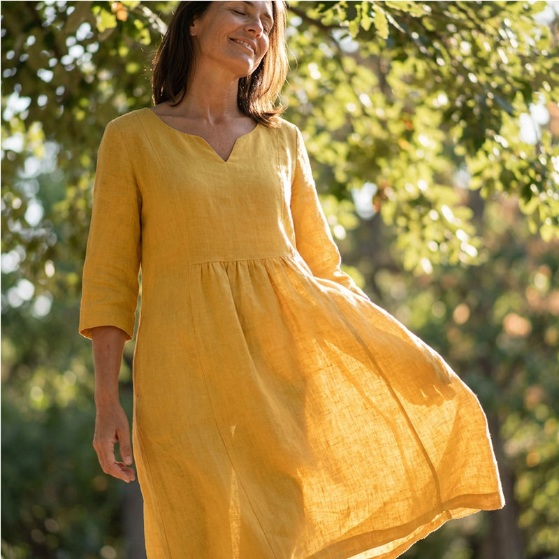 ⏰ Now only 50% off!✨💞V-Neck & 3/4 Sleeve Casual Dress with Pockets👗