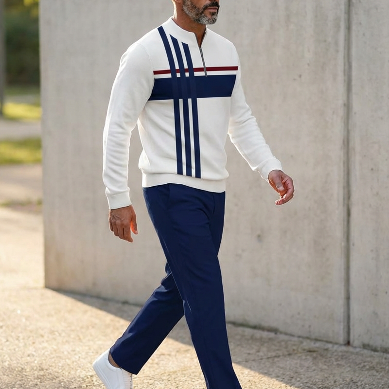 👕50% OFF NOW! 🔥 Men's Graphic Print Pullover & Pants Set 👖
