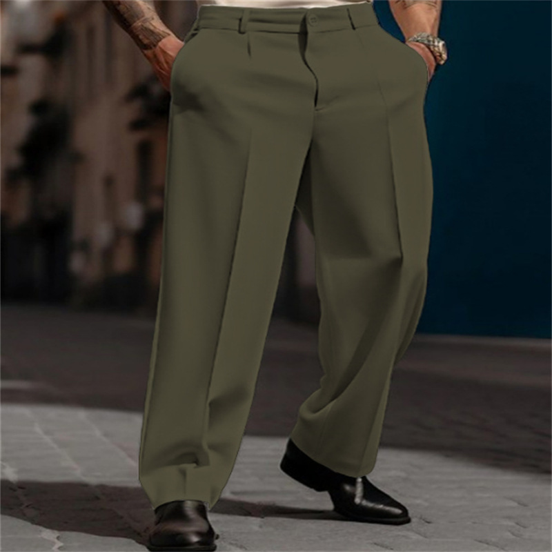 🥳2026 HOT SALE🥳💞50K+ SOLD!☀️☕⏰ Now only 50% off! Men's Casual Wide-Leg Pants – Breezy pleated front, easy pull-on style. Dress up or down for any summer day. A wardrobe essential. 👖🕊️