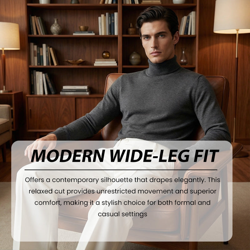 🥳2026 HOT SALE🥳💞50K+ SOLD!☀️☕⏰ Now only 50% off! Men's Casual Wide-Leg Pants – Breezy pleated front, easy pull-on style. Dress up or down for any summer day. A wardrobe essential. 👖🕊️