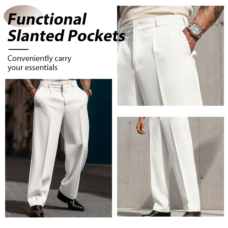 🥳2026 HOT SALE🥳💞50K+ SOLD!☀️☕⏰ Now only 50% off! Men's Casual Wide-Leg Pants – Breezy pleated front, easy pull-on style. Dress up or down for any summer day. A wardrobe essential. 👖🕊️