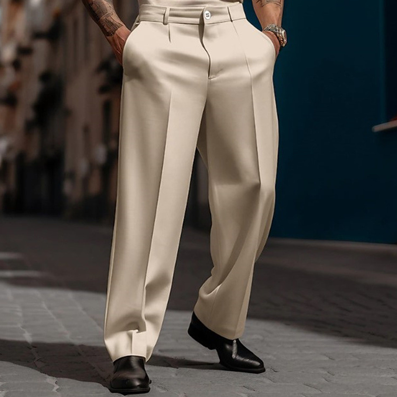 🥳2026 HOT SALE🥳💞50K+ SOLD!☀️☕⏰ Now only 50% off! Men's Casual Wide-Leg Pants – Breezy pleated front, easy pull-on style. Dress up or down for any summer day. A wardrobe essential. 👖🕊️
