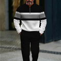 ⏳LAST DAY SALE 50% OFF💕Men's Graphic Print Pullover & Pants Set