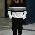 ⏳LAST DAY SALE 50% OFF💕Men's Graphic Print Pullover & Pants Set