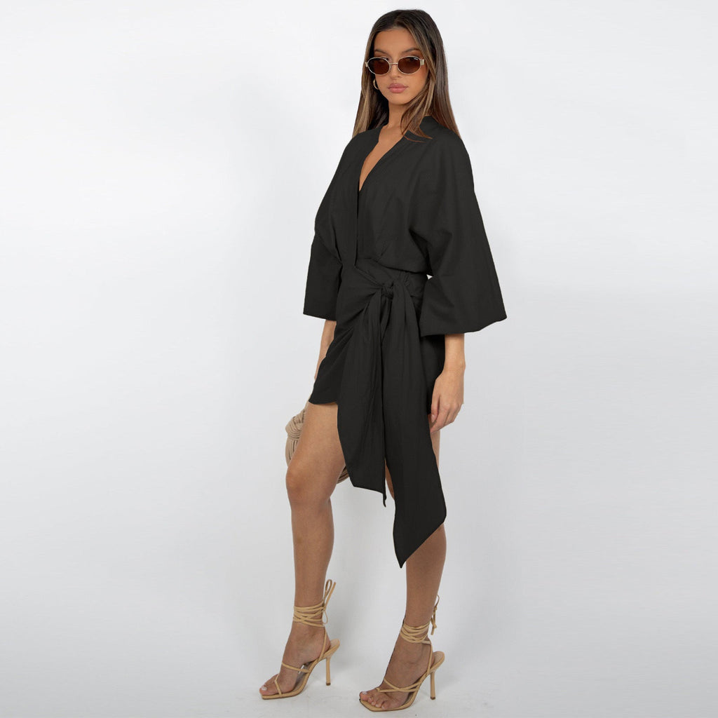 ⏰ Now only 50% off!🔥Women's V-Neck Wrap Dress