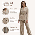 ⏰ Now only 50% off!⏰Women's Elegant Tie-Waist Blazer & Wide-Leg Pants Suit Set – Flattering Silhouette, Breathable Fabric & Effortless Versatility ✨👗