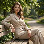 ⏰ Now only 50% off!⏰Women's Elegant Tie-Waist Blazer & Wide-Leg Pants Suit Set – Flattering Silhouette, Breathable Fabric & Effortless Versatility ✨👗