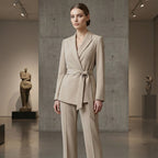 ⏰ Now only 50% off!⏰Women's Elegant Tie-Waist Blazer & Wide-Leg Pants Suit Set – Flattering Silhouette, Breathable Fabric & Effortless Versatility ✨👗